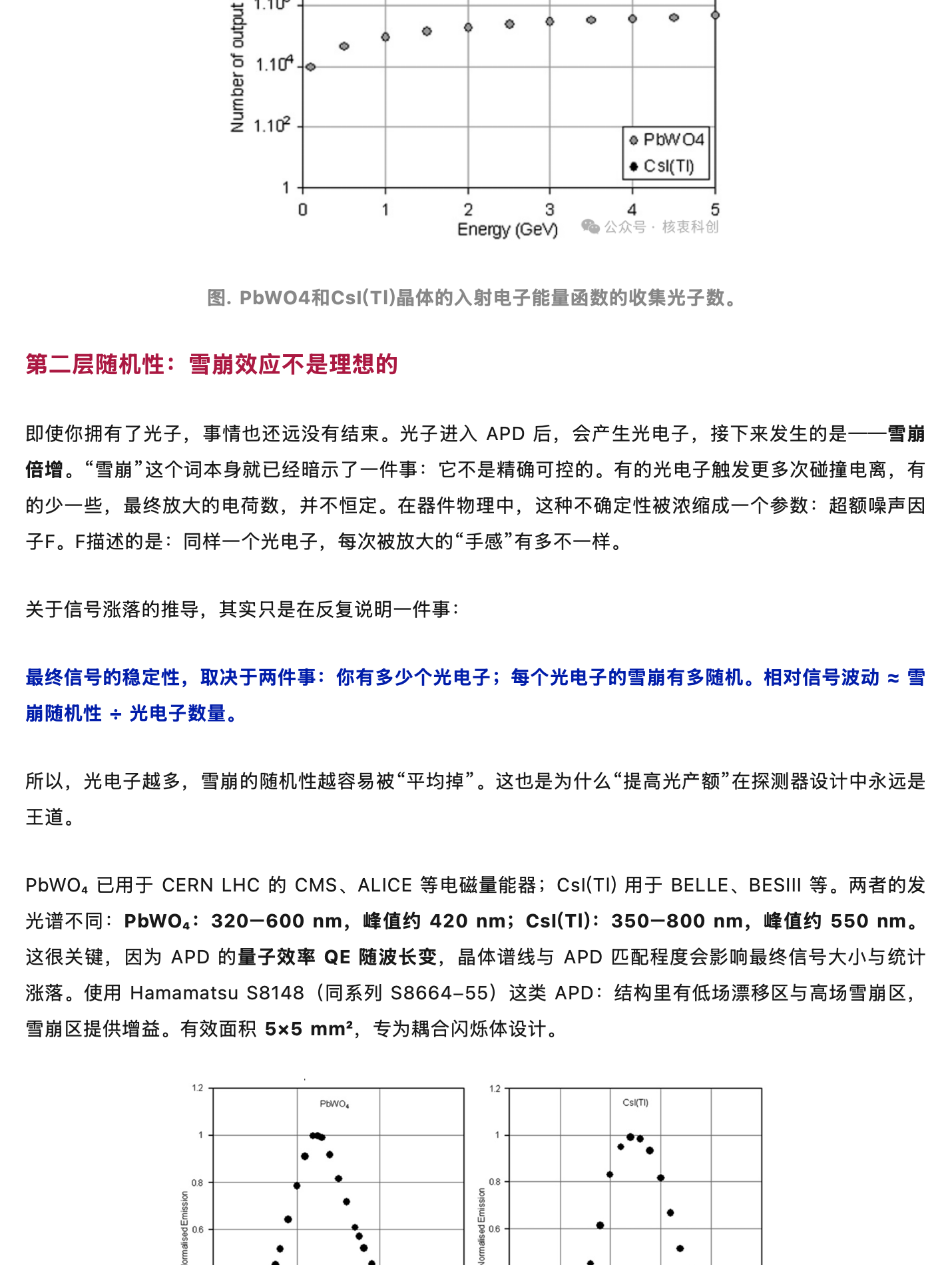 闪烁体 + APD:信号波动从哪里来?,原稿第 2 部分